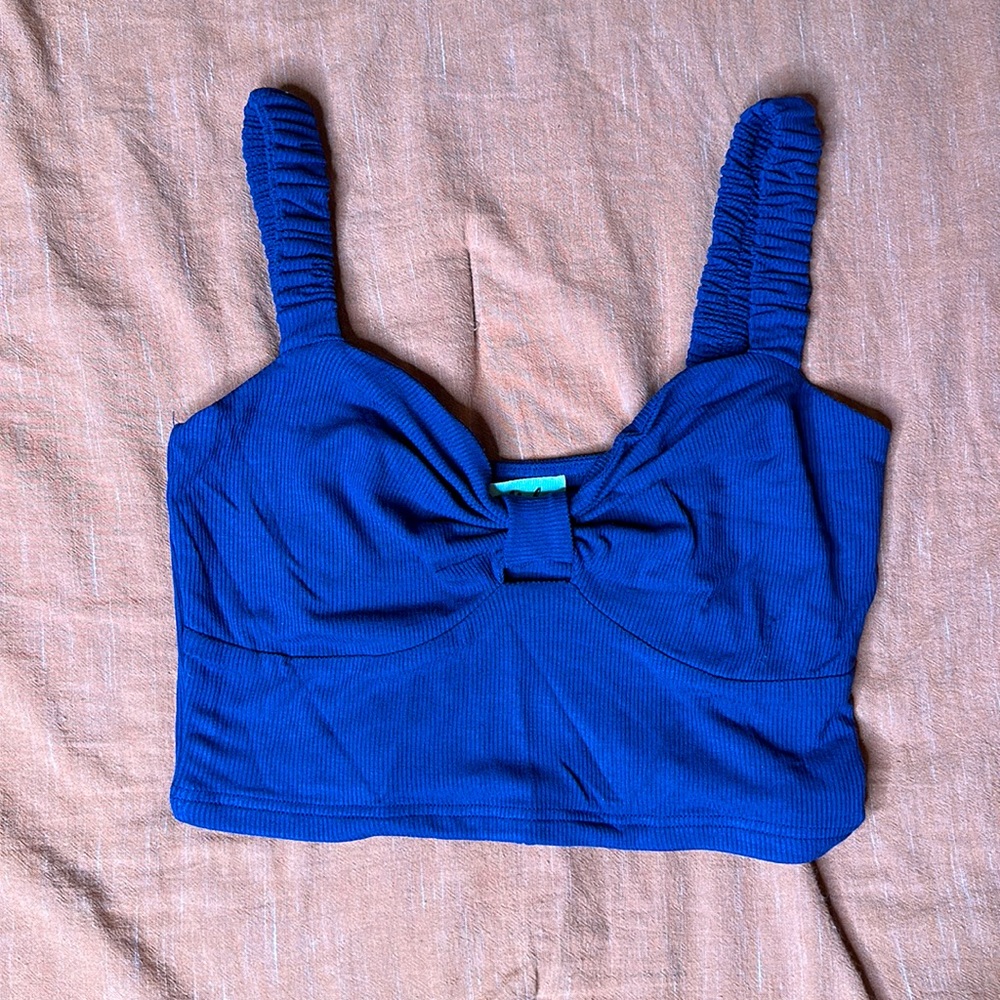 Blue Cropped Tank